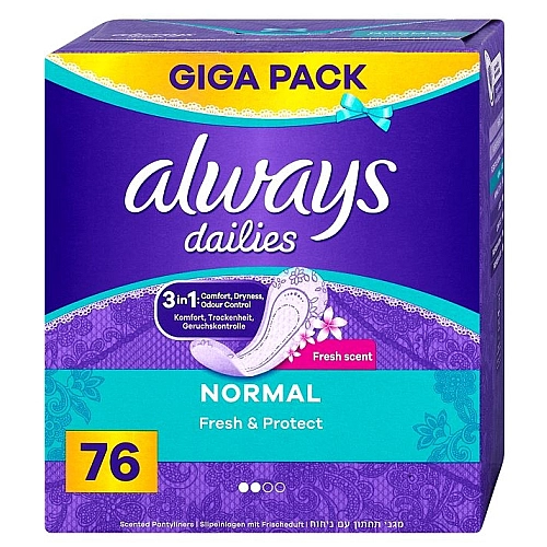 אולווייז מגן תחתון נורמל ריחני 76 יחידות