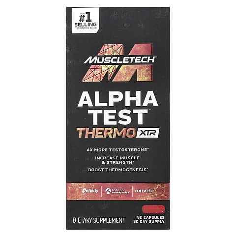 Alpha Test Thermo XTR פי 4 טסטוסטרון -  90 כמוסות - מבית MuscleTech