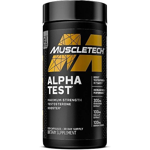 Alpha Test טסטוסטרון לגבר 120 כמוסות - מבית MuscleTech Alpha Test טסטוסטרון לגבר 120 כמוסות - מבית MuscleTech