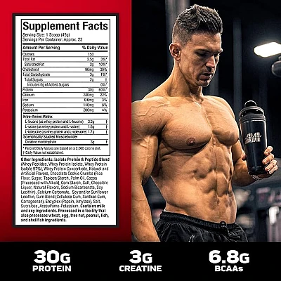 חלבון מי גבינה איזולט Nitro-Tech‎ ללא שומן - קרם עוגיות - 998 גרם - מבית MuscleTech