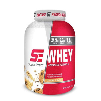 אבקת חלבון מי גבינה סופר אפקט וואן וואי ONE WHEY טעם קרם עוגיות - משקל 2.27 ק"ג - מבית Super Effect