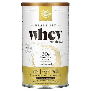 אבקת חלבון סולגאר מֵי גבינה Whey To Go ללא טעם - משקל 377 גרם מבית SOLGAR