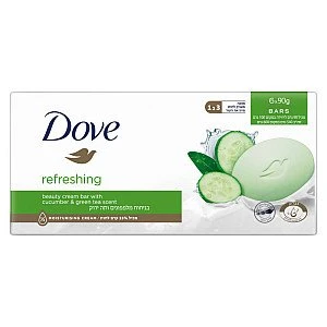 דאב אל סבון מוצק מלפפון 6 יחידות - מבית DOVE