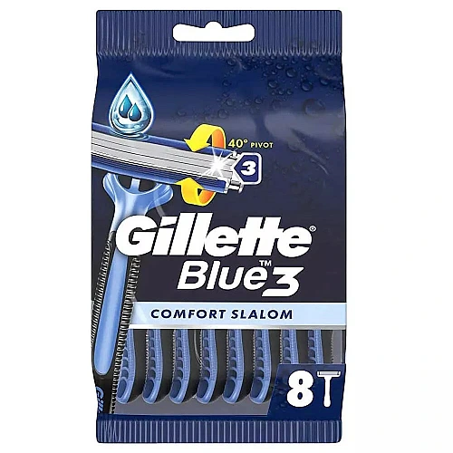 ג'ילט בלו 3 קומפורט סכיני גילוח חד פעמיים לגברים 8 סכינים - מבית Gillette