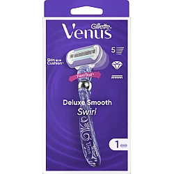 ג'ילט ונוס DELUXE SMOOTH סווירל מכשיר גילוח רב פעמי + סכין 1 - מבית Gillette