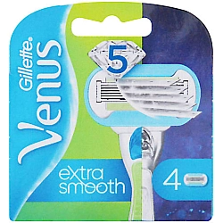 ג'ילט ונוס אקסטרה סמוט סכיני גילוח רב פעמיים 4 סכינים - מבית Gillette