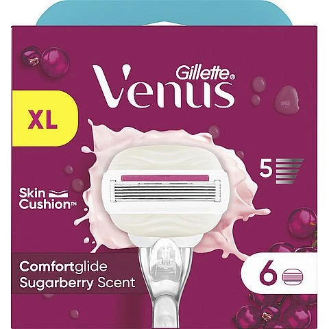 ג'ילט ונוס דובדבן סכיני גילוח 6 סכינים - מבית Gillette ג'ילט ונוס דובדבן סכיני גילוח 6 סכינים - מבית Gillette