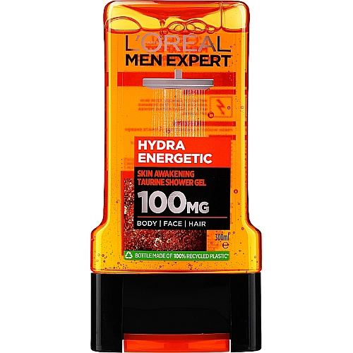 לוריאל מן אקספרט HYDRA ENERGETIC ג'ל רחצה לגבר 300 מ"ל - מבית L'OREAL