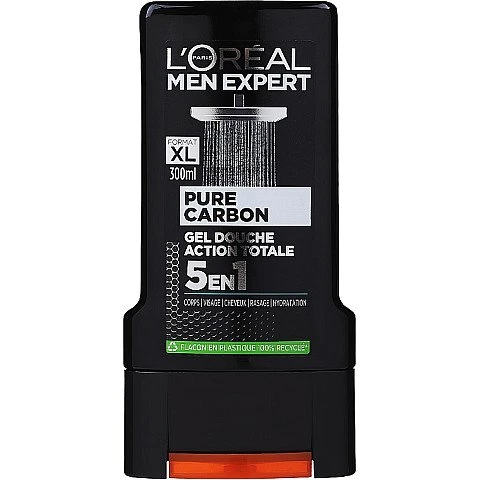 לוריאל מן אקספרט Total Clean CARBON ג'ל רחצה פחם לגבר 300 מ"ל - מבית L'OREAL לוריאל מן אקספרט Total Clean CARBON ג'ל רחצה פחם לגבר 300 מ"ל - מבית L'OREAL
