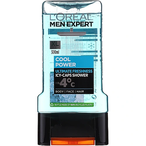 לוריאל מן אקספרט Icy-Caps ג'ל רחצה קר לגבר 300 מ"ל - מבית L'OREAL