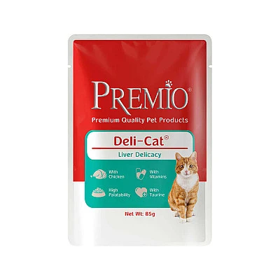 פרמיו דליקט עם כבד ברוטב לחתול בוגר 85 גרם - מבית PREMIO