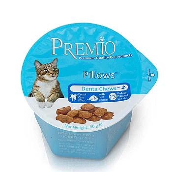 פרמיו כריות דנטל רך מועשר בעוף 60 גרם - מבית PREMIO