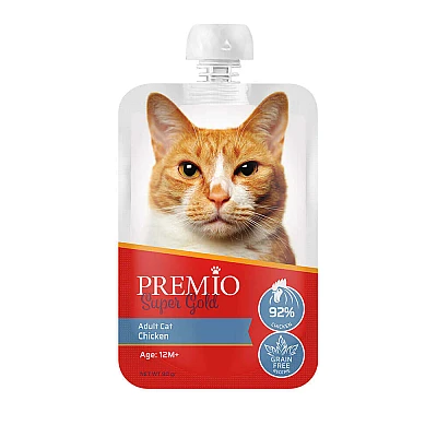 פרמיו מחית בשר עוף לחתול בוגר 90 גרם - מבית PREMIO