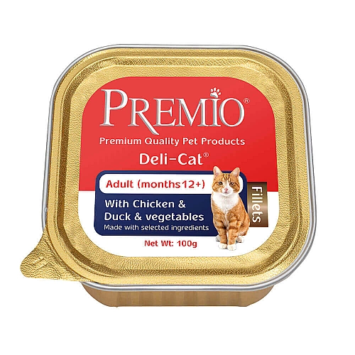 פרמיו מעדן נתחי פילה עוף וברווז ברוטב 100 גרם - מבית PREMIO