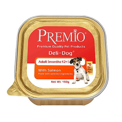 פרמיו מעדן פטה סניור סלמון לכלב 150 גרם - מבית PREMIO