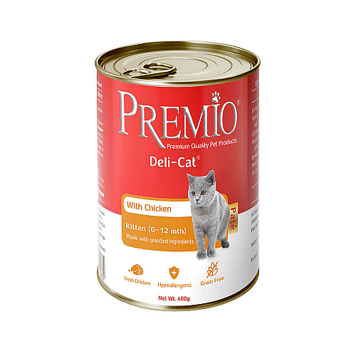 פרמיו עוף לחתלתול ללא דגנים 400 גרם - מבית PREMIO