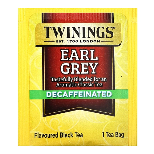 תה טווינינגס ארל גריי נטול קפאין Earl Grey בשקיות 20 יחידות - מבית Twinings