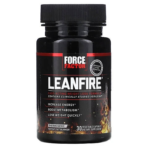 LeanFire נוסחה לירידה במשקל בעלת פעולה מהירה 30 כמוסות - מבית Force Factor LeanFire נוסחה לירידה במשקל בעלת פעולה מהירה 30 כמוסות - מבית Force Factor