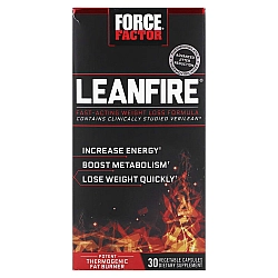 LeanFire נוסחה לירידה במשקל בעלת פעולה מהירה 30 כמוסות - מבית Force Factor
