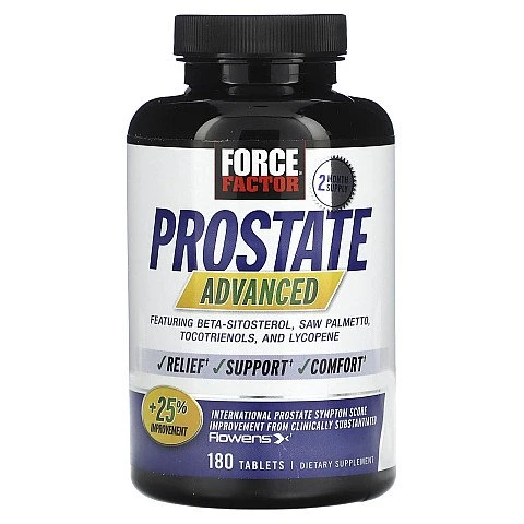 Prostate Advanced פרוסטטה תוסף מתקדם לבלוטת הערמונית 180 טבליות - מבית Force Factor Prostate Advanced פרוסטטה תוסף מתקדם לבלוטת הערמונית 180 טבליות - מבית Force Factor
