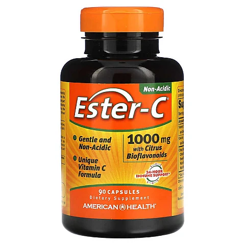 אסטר סי ויטמין C לא חומצי 1000 מ"ג 90 כמוסות - מבית Ester-C אסטר סי ויטמין C לא חומצי 1000 מ"ג 90 כמוסות - מבית Ester-C