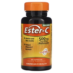 אסטר סי ויטמין C לא חומצי 500 מ"ג 60 כמוסות - מבית Ester-C