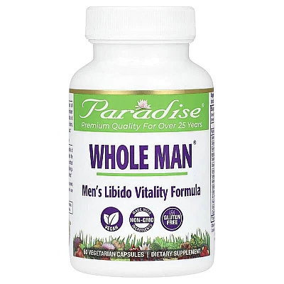 נוסחה לחיוניות הליבידו של גברים 60 כמוסות צמחיות - מבית Paradise Herbs