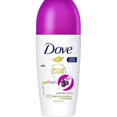 דאב דאודורנט רול-און בניחוח אסאי 50 מ"ל - מבית DOVE דאב דאודורנט רול-און בניחוח אסאי 50 מ"ל - מבית DOVE