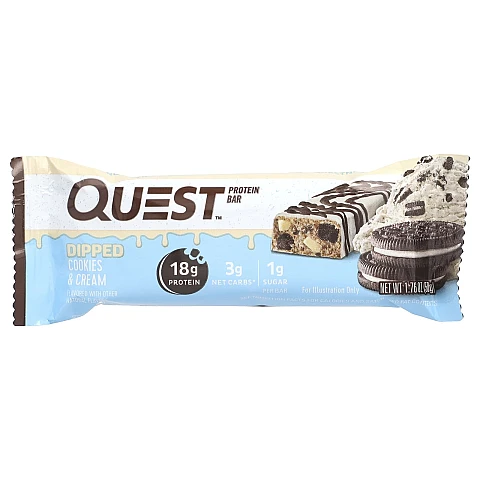 חטיף חלבון DIPPED קרם עוגיות 4 חטיפים - מבית Quest Nutrition חטיף חלבון DIPPED קרם עוגיות 4 חטיפים - מבית Quest Nutrition