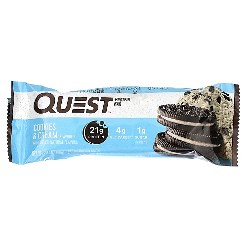 חטיף חלבון של קווסט קרם עוגיות 12 חטיפים - מבית Quest Nutrition