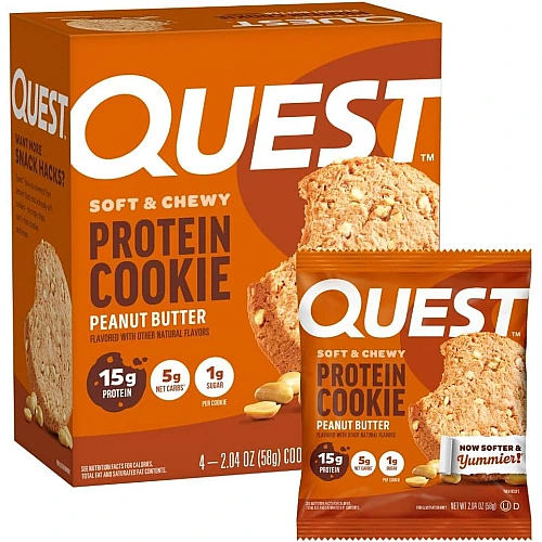 עוגיית חלבון חמאת בוטנים 4 יחידות - מבית Quest Nutrition