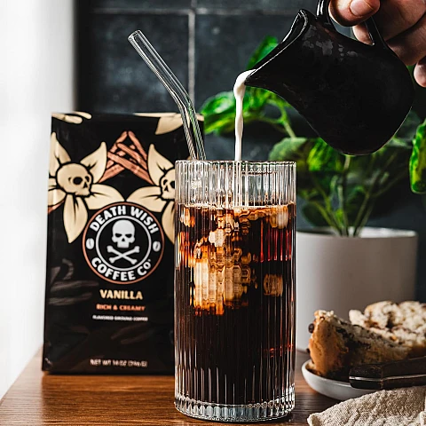 קפה טחון בטעמים וניל 283 גרם - מבית Death Wish Coffee
