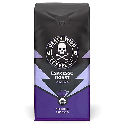 קפה טחון חזק במיוחד קלייה אספרסו 255 גרם - מבית Death Wish Coffee