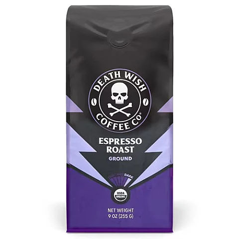 קפה טחון חזק במיוחד קלייה אספרסו 255 גרם - מבית Death Wish Coffee