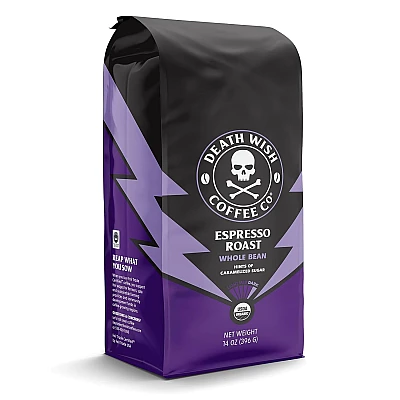 קפה פולי חזק במיוחד כהה קלייה לאספרסו 396 גרם - מבית Death Wish Coffee