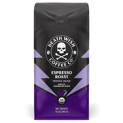 קפה פולי חזק במיוחד כהה קלייה לאספרסו 396 גרם - מבית Death Wish Coffee