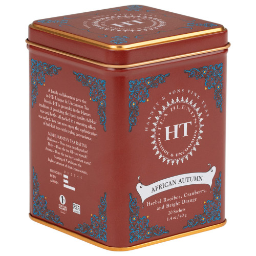 תה אפריקני סתיו בפחית 40 גרם 20 שקיות - מבית Harney & Sons
