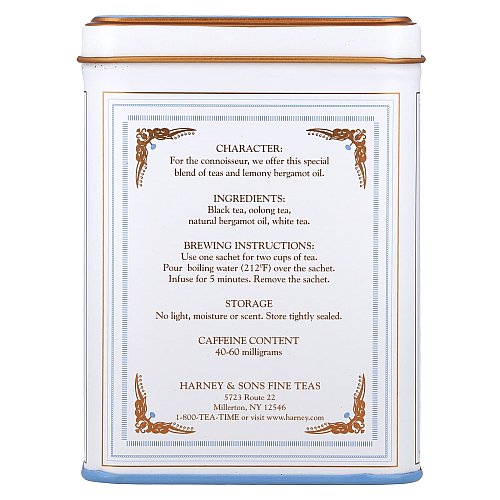 תה ארל גריי משובח 40 גרם 20 שקיות - מבית Harney & Sons