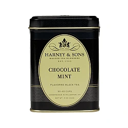 תה עלים שחור שוקולד מנטה בפחית 112 גרם - מבית Harney & Sons