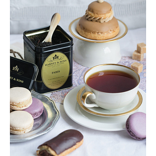 תה שחור עלים פריז בפחית 112 גרם - מבית Harney & Sons