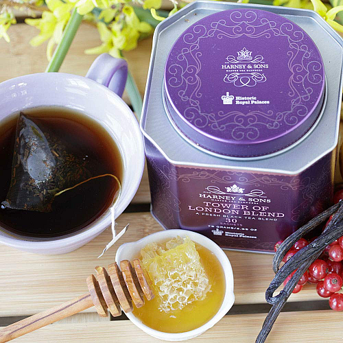 תה שחור פרימיום מגדל לונדון 30 שקיקים 60 גרם - מבית Harney & Sons