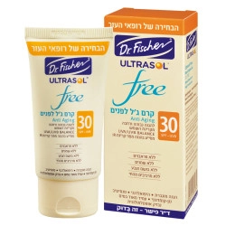 אולטרסול Free קרם ג'ל אנטי-אייג'ינג לפנים SPF30 ללא שמנים 50 מ"ל - ד"ר פישר