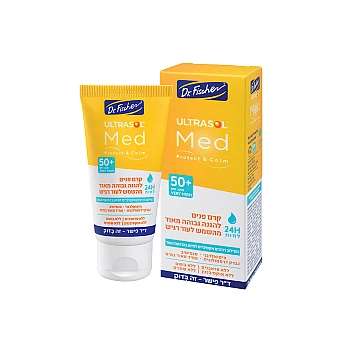 אולטרסול MED קרם פנים לחות +SPF50 לעור רגיש 50 מ"ל - ד"ר פישר
