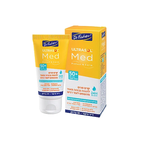 אולטרסול MED קרם פנים לחות +SPF50 לעור רגיש 50 מ"ל - ד"ר פישר אולטרסול MED קרם פנים לחות +SPF50 לעור רגיש 50 מ"ל - ד"ר פישר