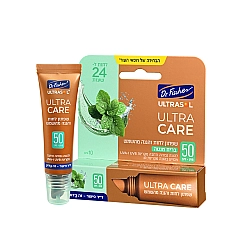 אולטרסול ULTRA CARE שפתון לחות והגנה מהשמש SPF50 מנטה 10 גרם - ד"ר פישר
