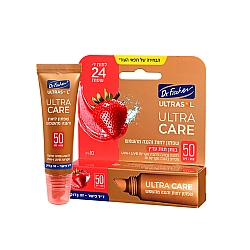 אולטרסול ULTRA CARE שפתון לחות והגנה מהשמש SPF50 תות 10 גרם - ד"ר פישר