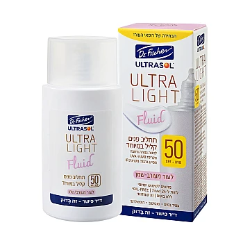 אולטרסול אולטרה לייט תחליב פנים SPF50 קליל במיוחד לעור מעורב שמן 50 מ"ל - ד"ר פישר