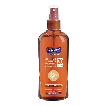 אולטרסול ספרי שמן אגוזים להגנה מהשמש SPF20 פאמפ 200 מ"ל - ד"ר פישר