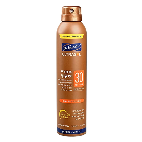 אולטרסול ספריי שקוף SPF30 להגנה מהשמש 200 מ"ל - ד"ר פישר אולטרסול ספריי שקוף SPF30 להגנה מהשמש 200 מ"ל - ד"ר פישר