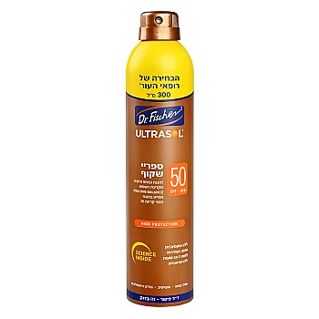 אולטרסול ספריי שקוף SPF50 מוגדל 300 מ"ל - ד"ר פישר